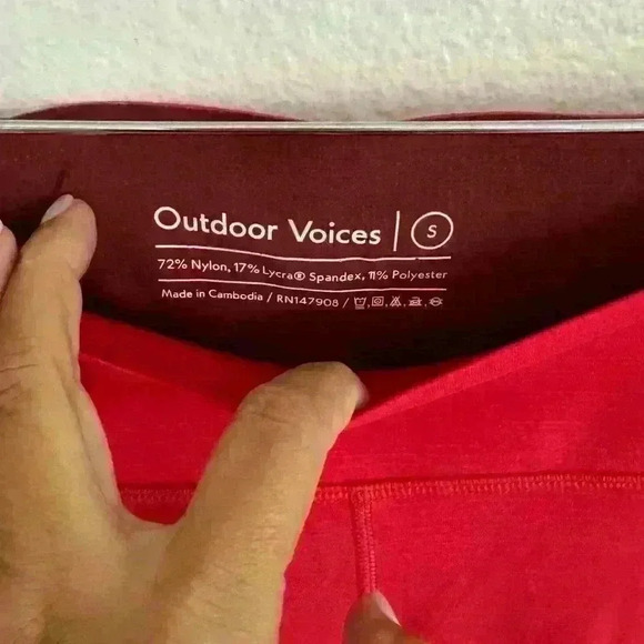 Outdoor Voices Core TechSweat Leggings Scarlet size - Picture 4 of 6